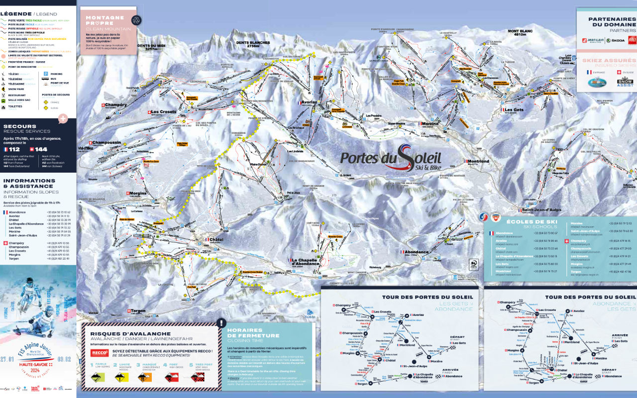 Portes du Soleil piste map