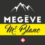 Cyclists riding near Mont Blanc in Megève.