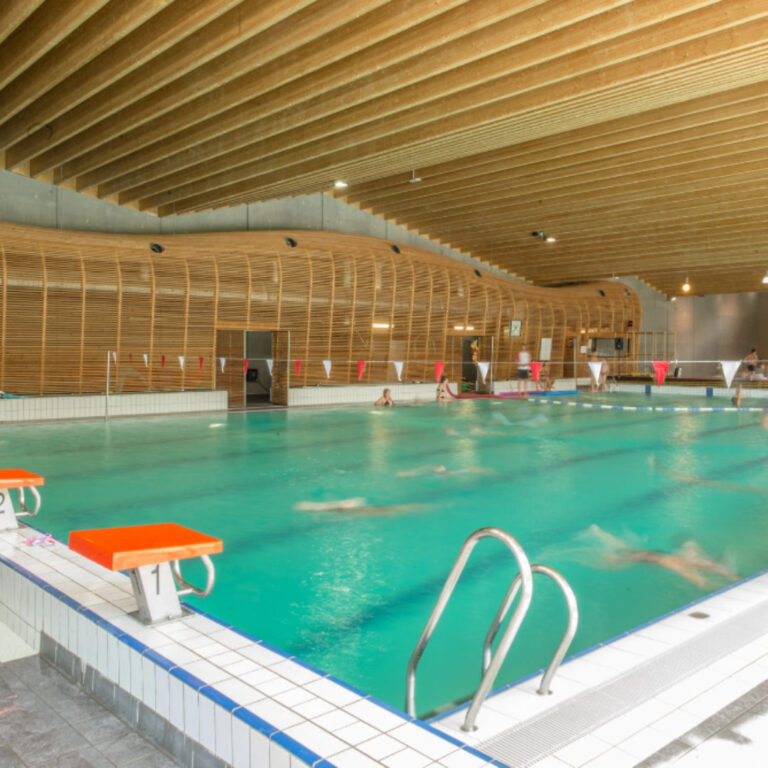 Indoor swimming pool and spa center in Morzine, perfect for winter relaxation.