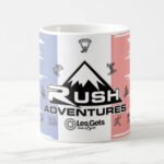 RushAdventures merchandise including mugs, hoodies, stickers and t-shirts,